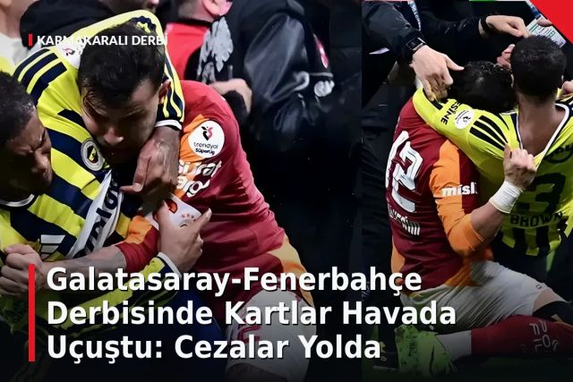 Galatasaray-Fenerbahçe Derbisinde Kartlar Havada Uçuştu: Cezalar Yolda