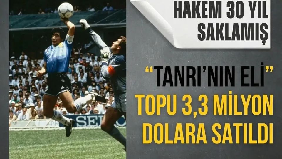 Maradona'nın 'Tanrı'nın Eli' Topu Beklentilerin Altında Satıldı
